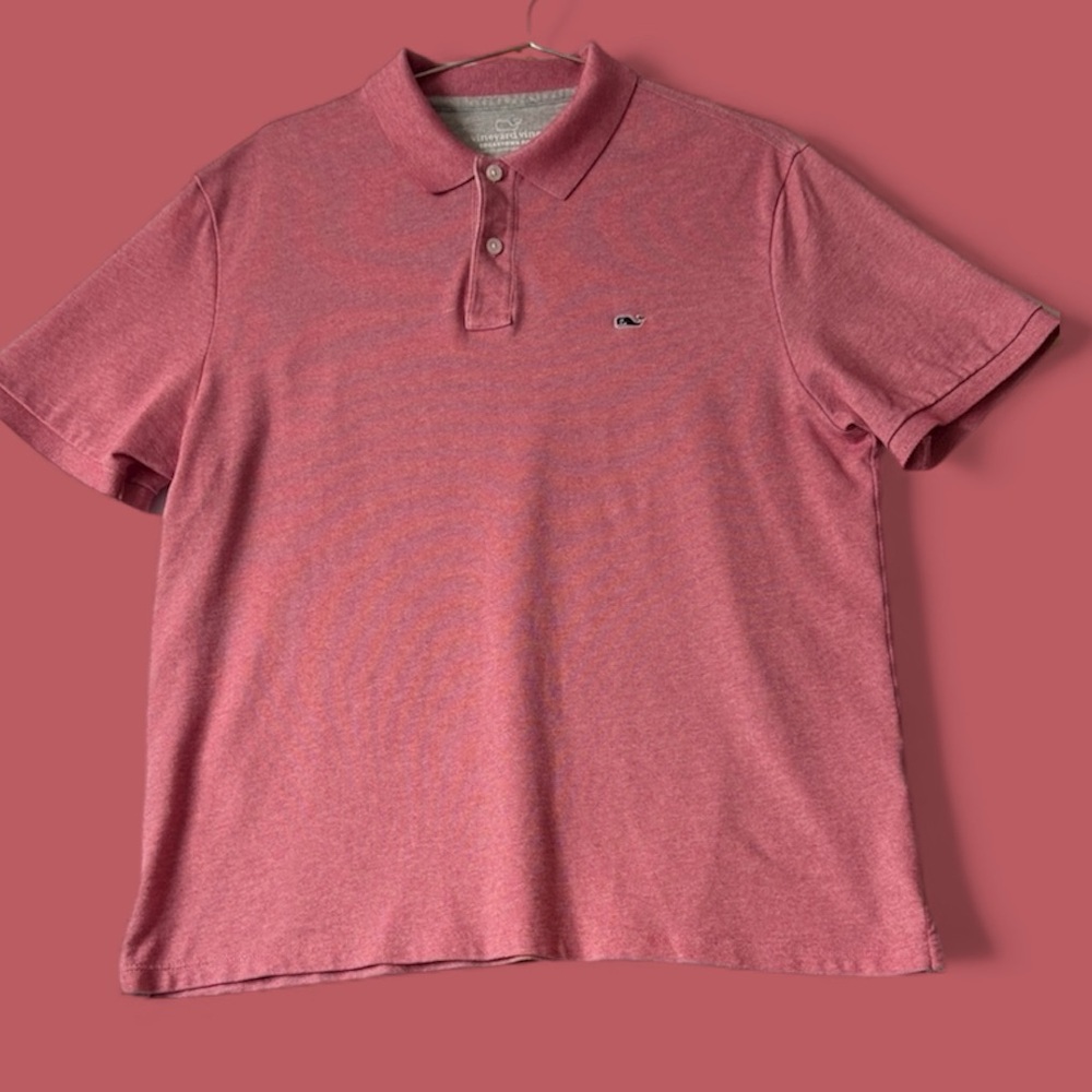 Vineyard Vines Men's Polo in Rich Pink